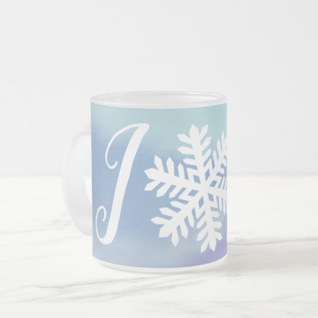 Taza De Cristal Esmerilado Joy Snowflake (Anverso izquierdo)