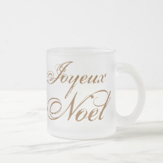 Taza De Cristal Esmerilado Joyeux Noel