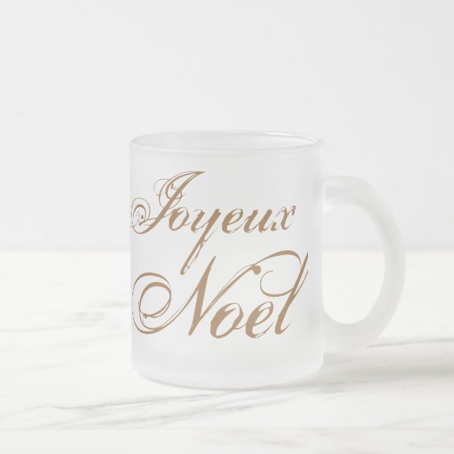 Taza De Cristal Esmerilado Joyeux Noel (Derecha)