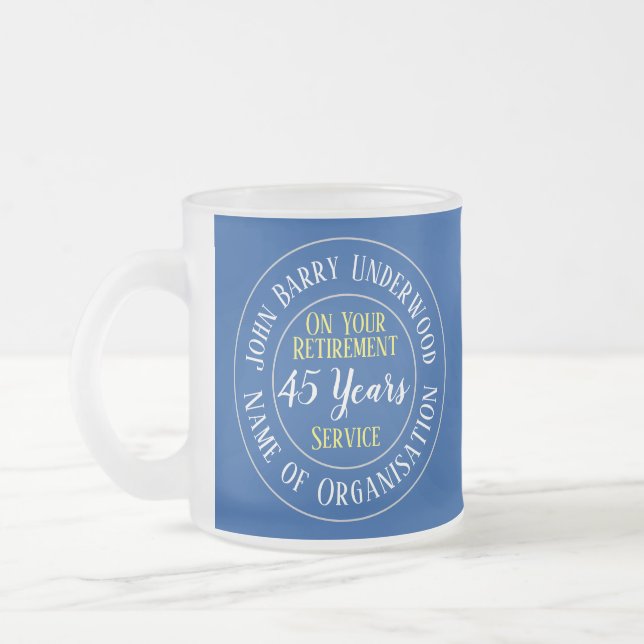 Taza De Cristal Esmerilado Jubilación de Empleados en Ocasión Especial (Izquierda)