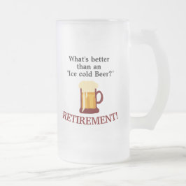 Taza De Cristal Esmerilado Jubilación Personalizada para Amantes de la Cervez