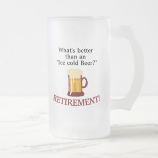 Taza De Cristal Esmerilado Jubilación Personalizada para Amantes de la Cervez