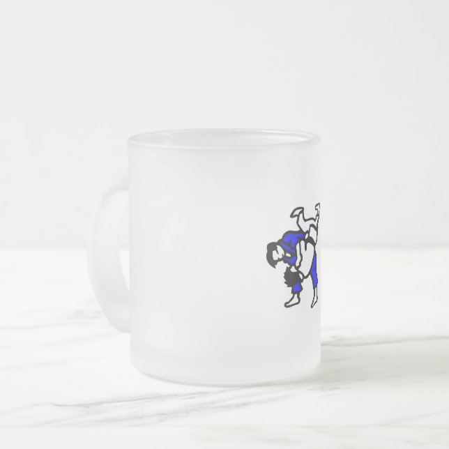 Taza De Cristal Esmerilado Judo (Anverso izquierdo)