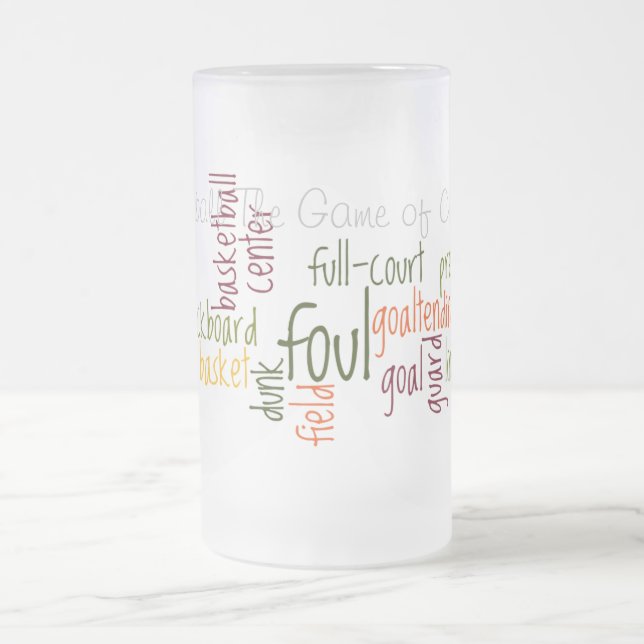 Taza De Cristal Esmerilado Juego clásico de campeones de baloncesto (Centro)