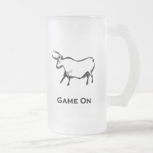 Taza De Cristal Esmerilado Juego de toros activado