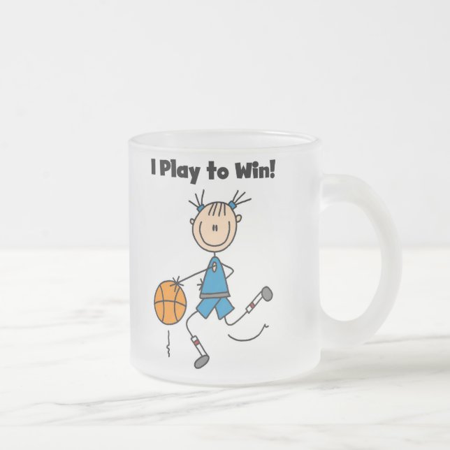Taza De Cristal Esmerilado Juego del B-Ball a ganar (Derecha)