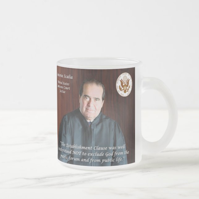 Taza De Cristal Esmerilado Juez del Tribunal Supremo Antonin Scalia (Derecha)