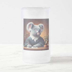 Taza De Cristal Esmerilado Juez Koala
