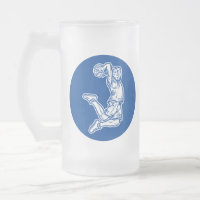 Jugador de baloncesto haciendo el diseño de la luz