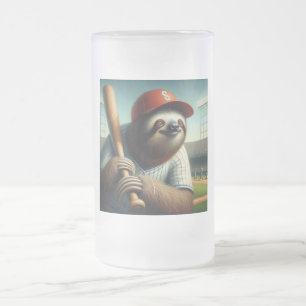 Taza De Cristal Esmerilado Jugador de Béisbol Eslovaco