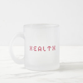 Taza De Cristal Esmerilado Jugador de salud