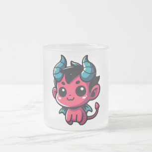 Taza De Cristal Esmerilado Jugador diablo rojo - Personalizado, personaje, ro