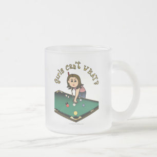 Taza De Cristal Esmerilado Jugador ligero de Billiards