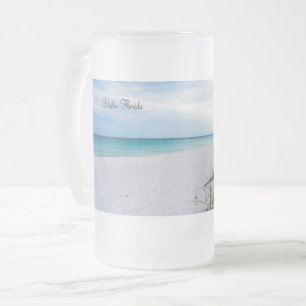 Taza De Cristal Esmerilado Juguetes De Mar Y Muerco De Arena Blanca