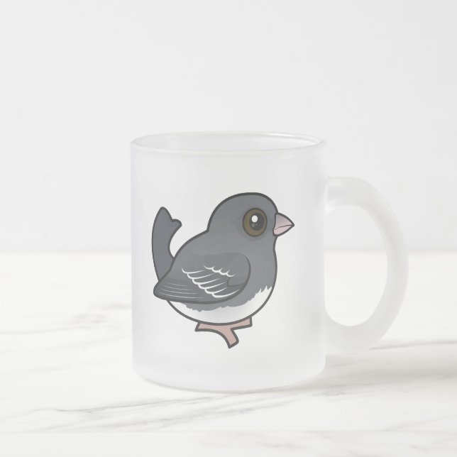 Taza De Cristal Esmerilado Junco de ojos oscuros (ala blanca) (Derecha)