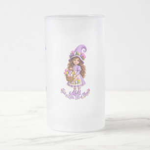 Taza De Cristal Esmerilado Just A Little Bit Of Magic Cute Whimsical Witch Gi