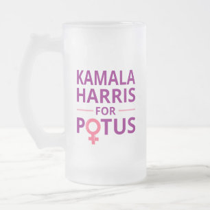 Taza De Cristal Esmerilado Kamala Harris por POTUS I
