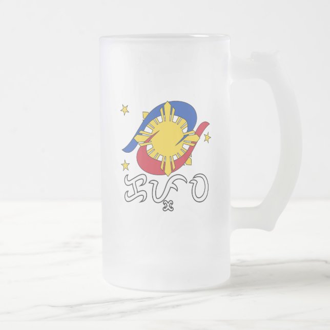 Taza De Cristal Esmerilado Kapwa (Baybayin script) (Derecha)