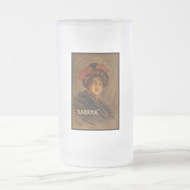 Taza De Cristal Esmerilado Karama: Actriz japonesa Romance Geisha (Centro)