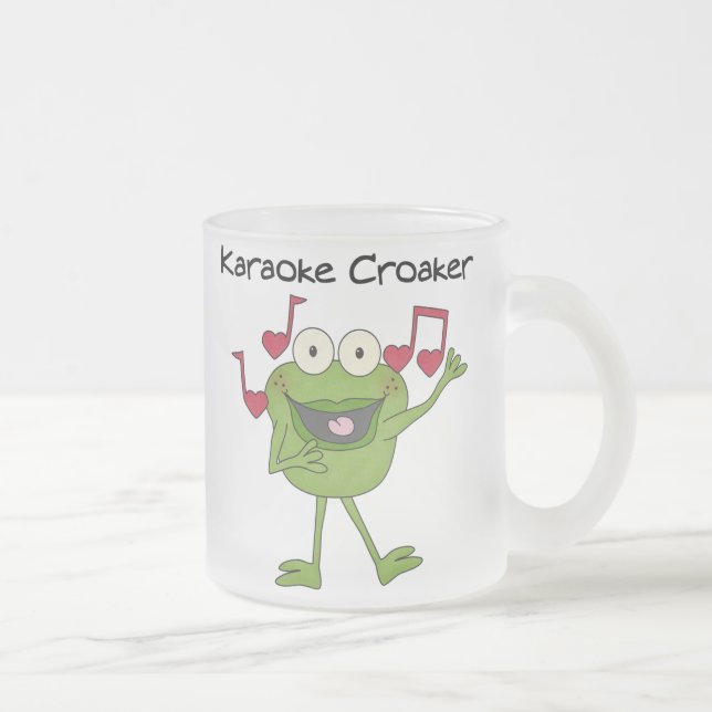 Taza De Cristal Esmerilado Karaoke Croaker (Derecha)
