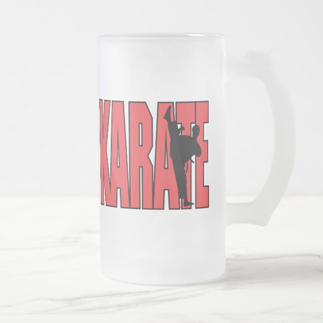 Taza De Cristal Esmerilado Karate (Derecha)