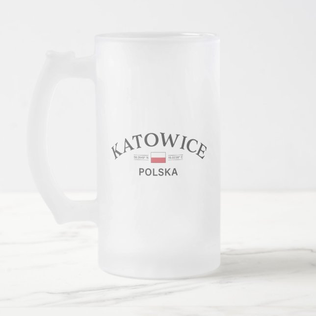 Taza De Cristal Esmerilado Katowice Polska (Polonia) (Izquierda)