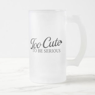 Taza De Cristal Esmerilado Kawaii Duck Tongue "Demasiado lindo para ser serio