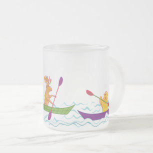 Taza De Cristal Esmerilado Kayakers