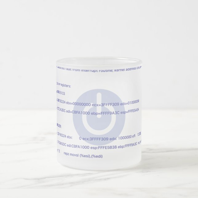 Taza De Cristal Esmerilado Kernel_Panic (Centro)