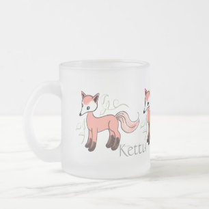 Taza De Cristal Esmerilado Kettu -- Cute Zorro Finlandés