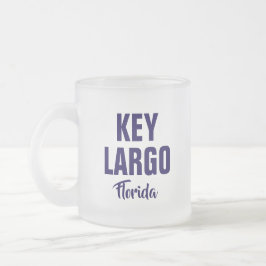 Taza De Cristal Esmerilado Key Largo Florida Coffee Mug