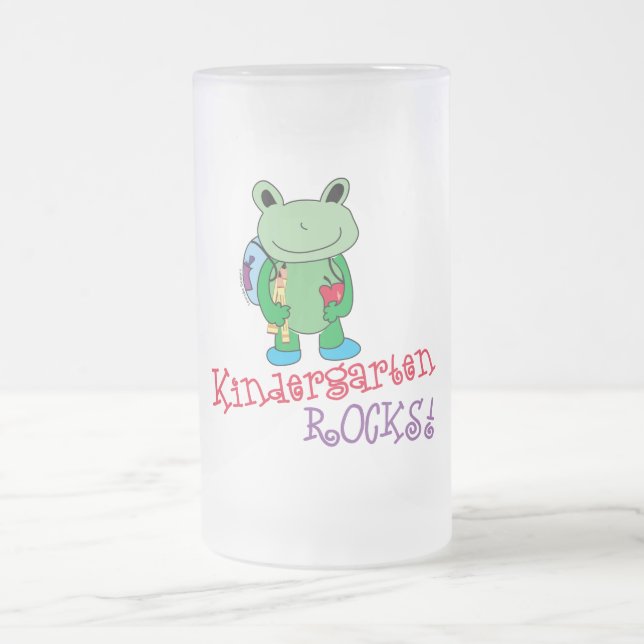 Taza De Cristal Esmerilado Kindergarten Rocks Mug (Centro)