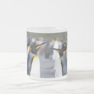 Taza De Cristal Esmerilado King Penguins