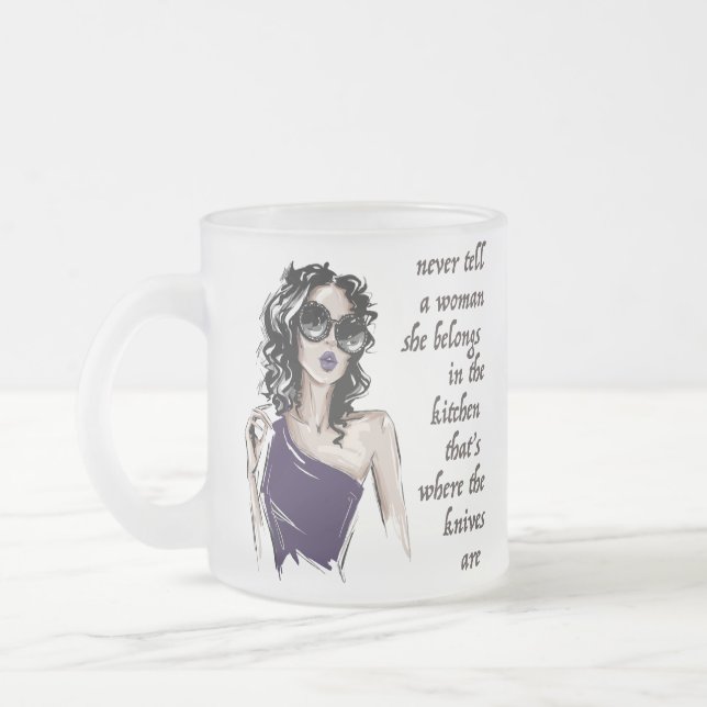 Taza De Cristal Esmerilado Kitchen Knives pertenece (Izquierda)