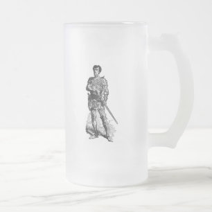 Taza De Cristal Esmerilado Knight medieval