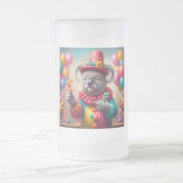 Taza De Cristal Esmerilado Koala Clown (Centro)