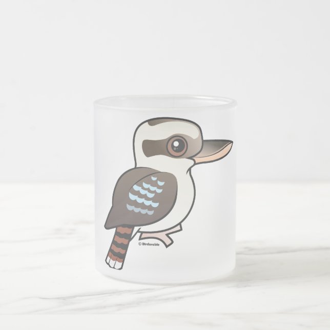 Taza De Cristal Esmerilado Kookaburra de risa (Centro)