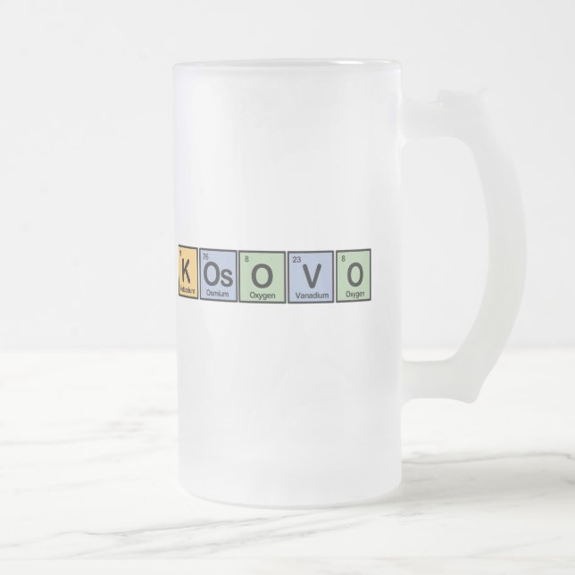 Taza De Cristal Esmerilado Kosovo hizo de elementos (Derecha)