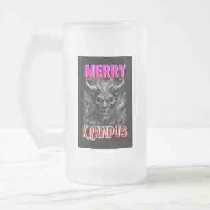 Taza De Cristal Esmerilado Krampus Alegre