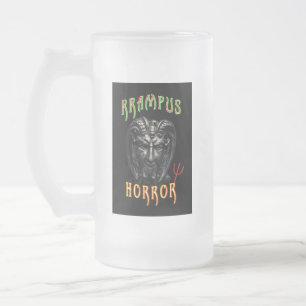 Taza De Cristal Esmerilado Krampus Horror