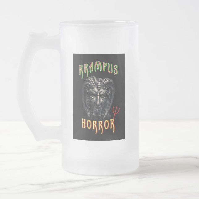 Taza De Cristal Esmerilado Krampus Horror (Izquierda)