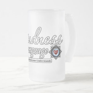 Taza De Cristal Esmerilado La Amabilidad Es El Idioma