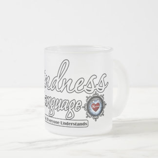 Taza De Cristal Esmerilado La Amabilidad Es El Idioma