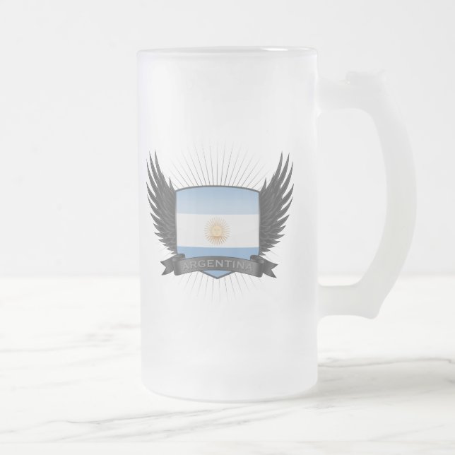 TAZA DE CRISTAL ESMERILADO LA ARGENTINA (Derecha)