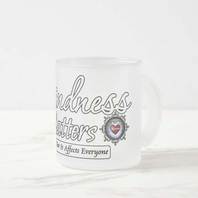 Taza De Cristal Esmerilado La bondad importa (Anverso derecho)