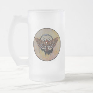 Taza De Cristal Esmerilado La cabeza de la muerte, Hawk Moth