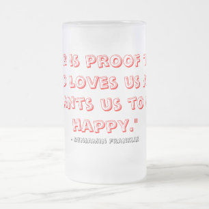 Taza De Cristal Esmerilado La "cerveza es prueba. "