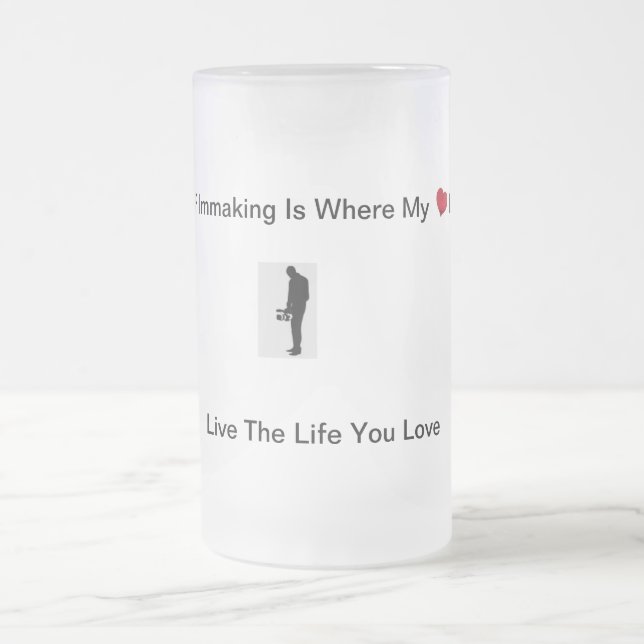 Taza De Cristal Esmerilado La cinematografía es mi corazón (Centro)