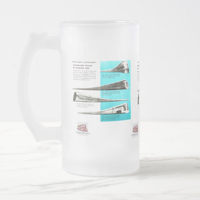 Taza De Cristal Esmerilado La Compañía Budd - Una Leyenda Ferroviaria       (Izquierda)
