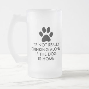 Taza De Cristal Esmerilado La consumición solamente del perro es cita casera